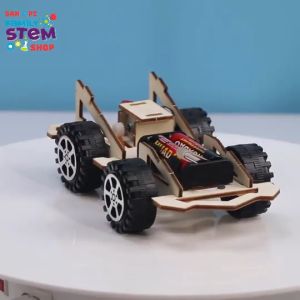 Mô hình lắp ráp STEM gỗ : Xe Đua Phantom RC Chạy Pin AA. Đồ chơi giáo dục khoa học sáng tạo cho bé phát triển STEMSANPI