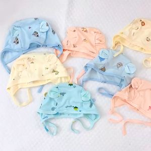 (MS231)Mũ cotton buộc dây cho bé sơ sinh siêu đáng yêu