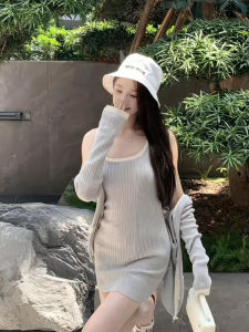 YUEZHONGWEI | Áo Cardigan Mỏng Mở Phía Trước Chống Nắng Bằng Lụa Băng Đen Xám Dài Trung Bình Cho Phụ Nữ Mùa Hè