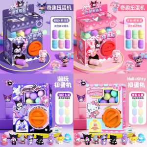 Sanrio Hello kitty Kuromi Twisting Egg Machine Fun Capsule Lottery Decompression Toy Twisting Egg Action Figure Christmas Gifts
