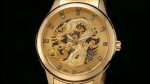 HOLEK NAGA Jam Tangan Pria Anti Air Original 100% Stainless Steel Elegan Mewah Quartz Dragon Watch