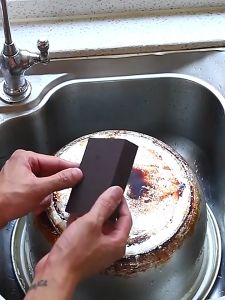 ฟองน้ำหม้อ พันคราบ คราบฝัง ขจัดคราบสนิม คราบดำก้นกะทะ ฟิลเลอร์ 250 มล