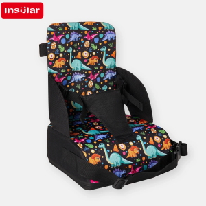 INSULAR Portable Foldable Anti Slip Childrens Seat High Cushion Baby Dining Chair High Cushion Childrens Travel Supplies