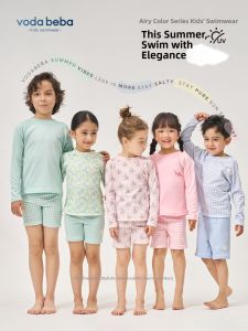 VODABEBA | Long Sleeve Split Childrens Swimwear Sunscreen
