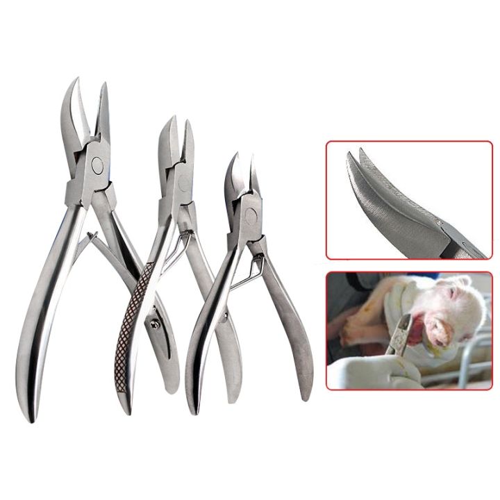 4 IN 1 Pig Kit Piglets Tail Cutter + Piglets Tooth Nipper + Piglet Castration Cutter Knife + Animal crayon marker for pigs