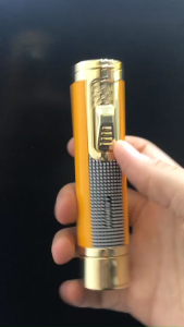 Bật lửa khò 1 tia Honest BCZ852-1 – Có đục cigar kim thông gác điếu – Chống gió kim loại cao cấp