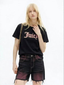 Juicy Couture | New Embroidered Sequin Black T-shirt
