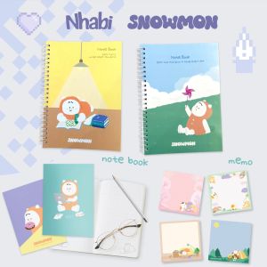 Giấy nhớ dán ghi chú Snowmon Buổi picnic màu hồng đáng yêu 50 tờ