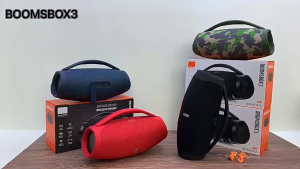 Mẫu Mới - Loa Bluetooth V5.2 Boombox3 Bass Mạnh Công Suất Lớn Âm Thanh Vòm 6D Hỗ Trợ USB TF AUX Pin Trâu 4000mAh