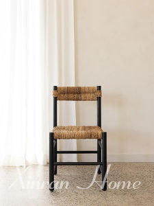 Modern Simple Real Wood Wicker Back Chair Home Use Restaurant Hotel Guest House mid Century Style Artistic Dining Chair