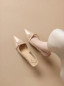Josiny | Nude Color Stiletto Heels Fine Pointed Toe French Style