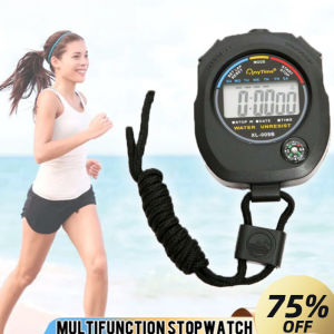 Digital Stopwatch Chronograph Timer Counter Waterproof LCD With Battery Sport