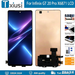 Genuine AMOLED For Infinix GT 20 Pro X6871 LCD Display Screen+Touch Panel Digitizer For INFINIX GT20 Pro Display Replacement
