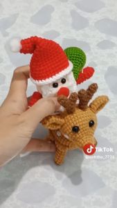 Ông già Noel bằng len ông già Noel trang trí giáng sinh 11cm | Froid handmade