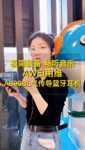 Awei A896BL Air-conduction Sports Neckband Headset support TF card Wireless Bluetooth Earphone In-Ear Waterproof with Mic Type-C Headphones