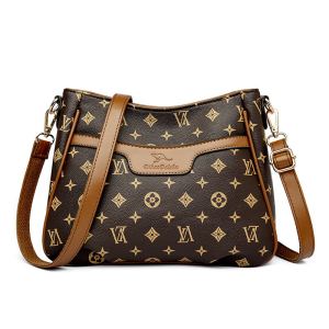 Fashionable Large Capacity Diagonal Shoulder Bag for Women Mid-Aged Women Handbag Mom Bag New 2025 Brand Cowhide Leather