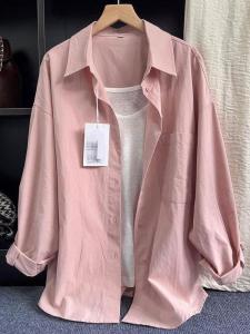 TJZR | Layer Wear Loose Slim Pink Shirt for Women