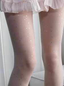 Flashing Sequins Stockings Spring Thin One-Piece Stockings Stockings Superb Fleshcolor Pantynose White Pure Desire Leg Pantyhose Black Silk Women
