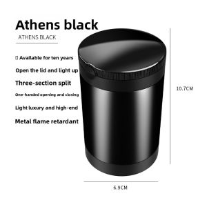 MENGDAO | Custom Fit Car Ashtray with LED Anti-Ash