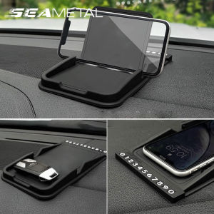 SEAMETAL Dashboard Car Phone Holder Multi-functional Auto Mobile Phone Stand Car Parking Number Plate Anti Slip Phone Bracket