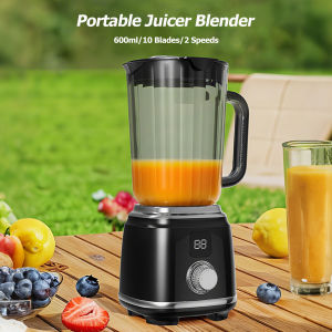 Portable Juicer Blender 600ml Electric Fruit Juicer USB Charging Lemon Orange Fruit Juicing Cup Smoothie Blender Machine