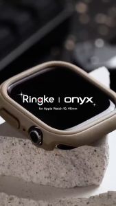 RINGKE® ONYX Extreme Tough Watch Series 10 Oil Resistant Soft Flexible TPU and Protective Polycarbonate Cover Case
