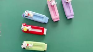 Bandai | Anime Snoopy Kéo Dài Có Thể Thu Vào Dạng Kéo Đẩy Tẩy Di Động Bút Chì Tẩy Dành Cho Học Sinh Dễ Thương Văn Phòng Phẩm Quà Tặng 1/2/4 Tùy Chọn