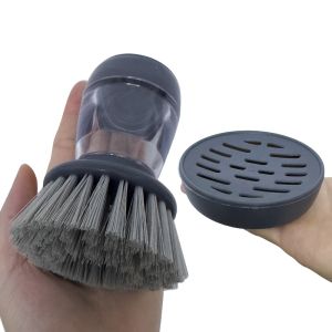 Dishwashing Brush With Soap Dispenser Kitchen Scrub Brush Suitable For Dishes Pans Sinks Cleaning With Holder Set