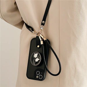 Huawei Nova13 pro Phone Case with Stand Tulip Strap Crossbody Luxury Womens Style Protective Cover Silicone Anti-Fall