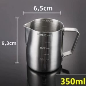WHPHous | Bình Tạo Bọt Sữa Bằng Thép Không Gỉ 350ml/600ml Dành Cho Người Mới Bắt Đầu Làm Barista Dễ Vệ Sinh Tạo Bọt Sữa Espresso Latte Tạo Hình Hoa Sữa