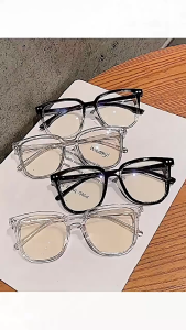 P&N Thời trang đa giác kính sinh viên phụ nữ kính chống ánh sáng màu xanh kính