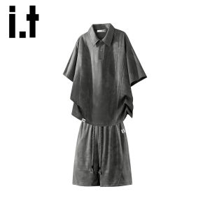 izzue | Black Tie-Dye Mens Autumn Casual Set 2-Piece