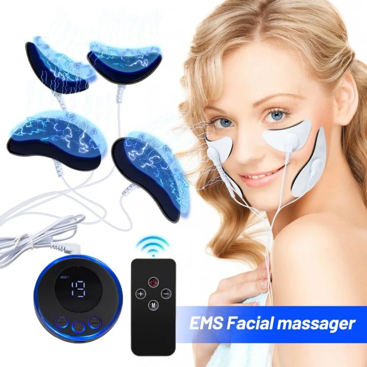 EMS Facial Massager Eye Face Lift Skin Tightening Anti-Wrinkle V-Shaped ...