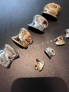 New Designer Series Double Color Shaped Metal Button Fur Coat Suit Jacket Button Sewing DIY Accessories Chinese Manufacturer