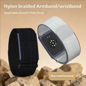 Nylon Watch Strap for Amazfit Helio Starp Breathable Adjustable Nylon Sport Replacement Strap for Amazfit Helio Arm Wristband