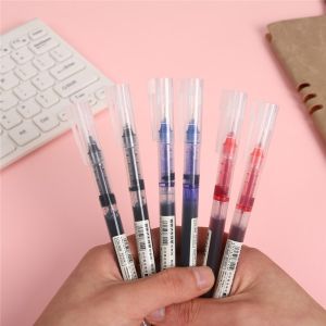 【Free Shipping】0.5mm Large Capacity Straight Liquid Rollerball Pen Gel Pens Students Writing Stationery