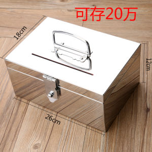 Small Password Suitcase Storage Box Certificate Box Stainless Steel Saving Box Box with Lock Storage Box Jewelry Box with Paper Money