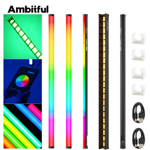 Ambitful A2 PLUS 30W RGB Light Stick 2500K-8500K Tube Light Full Color LED Video Stick Light with Built-in Lithium Battery Control by APP