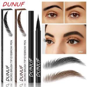 Ultra Fine Liquid Eyebrow Pen Waterproof Smudge Proof Long Lasting Brow Pencil 0.01mm Rich Brown Black Eyebrow Tattoo Pen Makeup