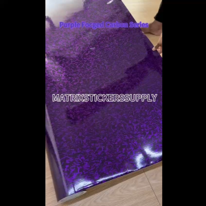 FORGED CARBON FIBER PURPLE STICKER (152CM-Custom)Pelekat Stickers Wrapping Full Body Vinyl Wrap Film Motor Sticker Kilat