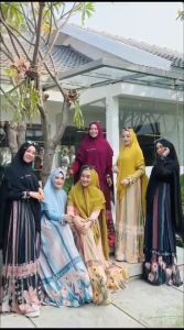 Gamis Syari ALEENA Set by EL DEENA SYARI - Realpic 100% LEBARAN UMROH