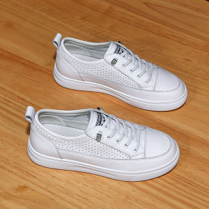 Womens Casual Flat Shoes Breathable Hollow out Design Summer Fashion Sports Leisure Leather Sneakers Comfortable Flats