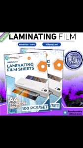 A4 Hot Process Laminating Film Size (80micron) 100pcs / pack | Special Promotion | ID pass card PET hot laminator film pouch - Synchronicity Digitools A4 Lamination Sheets