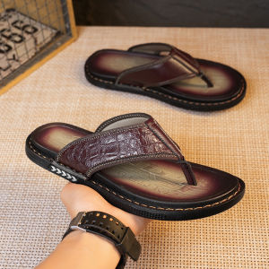 Anti-slip Leather Flip Flops