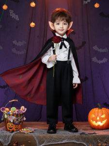 Childrens Halloween Costume Vampire Robe Role Play Boys Show Performance Scary Makeup Angel Devil Series Toy for Boys