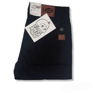 CELANA CHINOS PANJANG PRIA BAHAN KATUN TWILL STRETCH COMBED MODEL PENSIL UNTUK KERJA HARIAN SANTAI KONDANGAN WARNA HITAM ABU