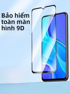 HENYOU | Mi Xiaomi Redmi 10A Tem Kính Cố Định Full Screen Không Có mép Trắng Miui 12 11 10 9 8 7 6 5 4 HD Cản Chống Vết Tay