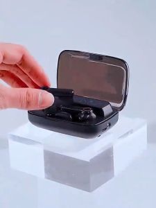 Bluetooth headset M100 large screen running horse light digital display with mobile power supply with digital display motion in-ear