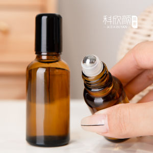 Light-Shielding Glass Roller Ball Essential Oil Perfume Splitter Bottle Hair Growth Liquid Perfume Empty Bottle Household Personal Care