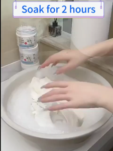 Biological enzyme bubble powder clothes to yellow stain stain and whitening oxygen bubble washing powder生物酶泡泡粉衣服去黄去污渍